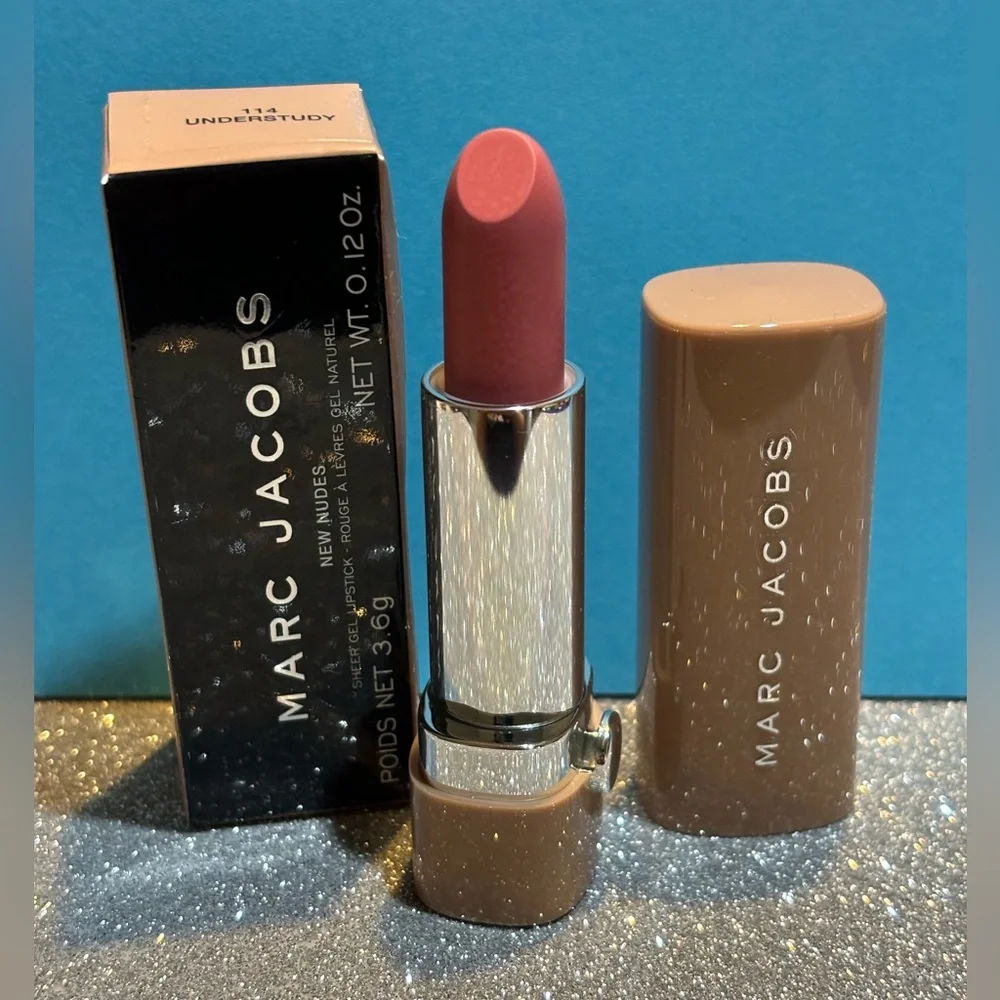 BNIB! HTF! MARC JACOBS New Nudes Sheer Gel Lipstick in UNDERSTUDY 114 💄💋 - Picture 7 of 8